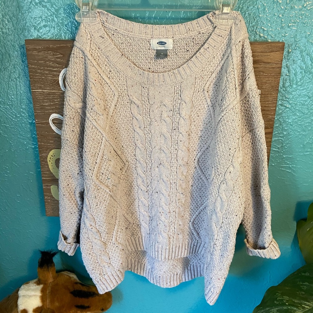 Oatmeal Cable Knit Sweater